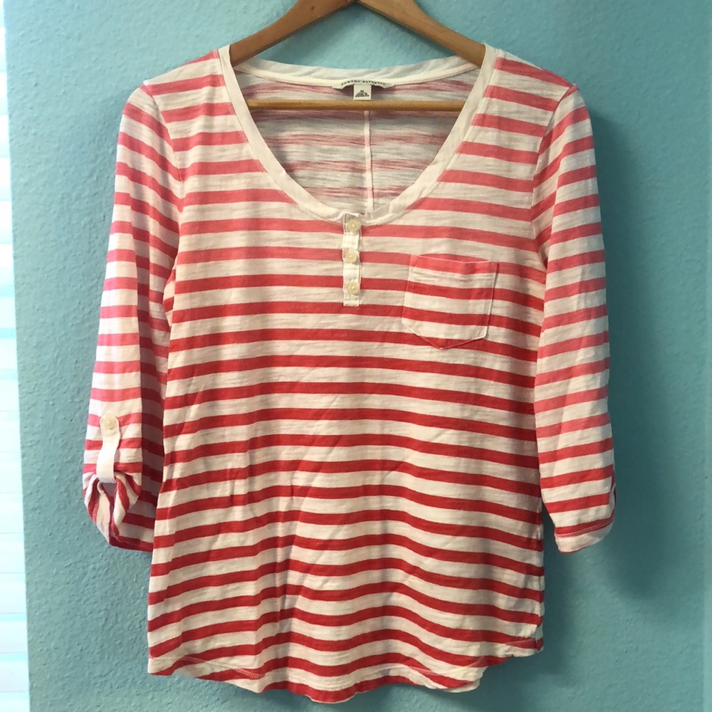 Banana Republic Pink Ombré Stripe Top
